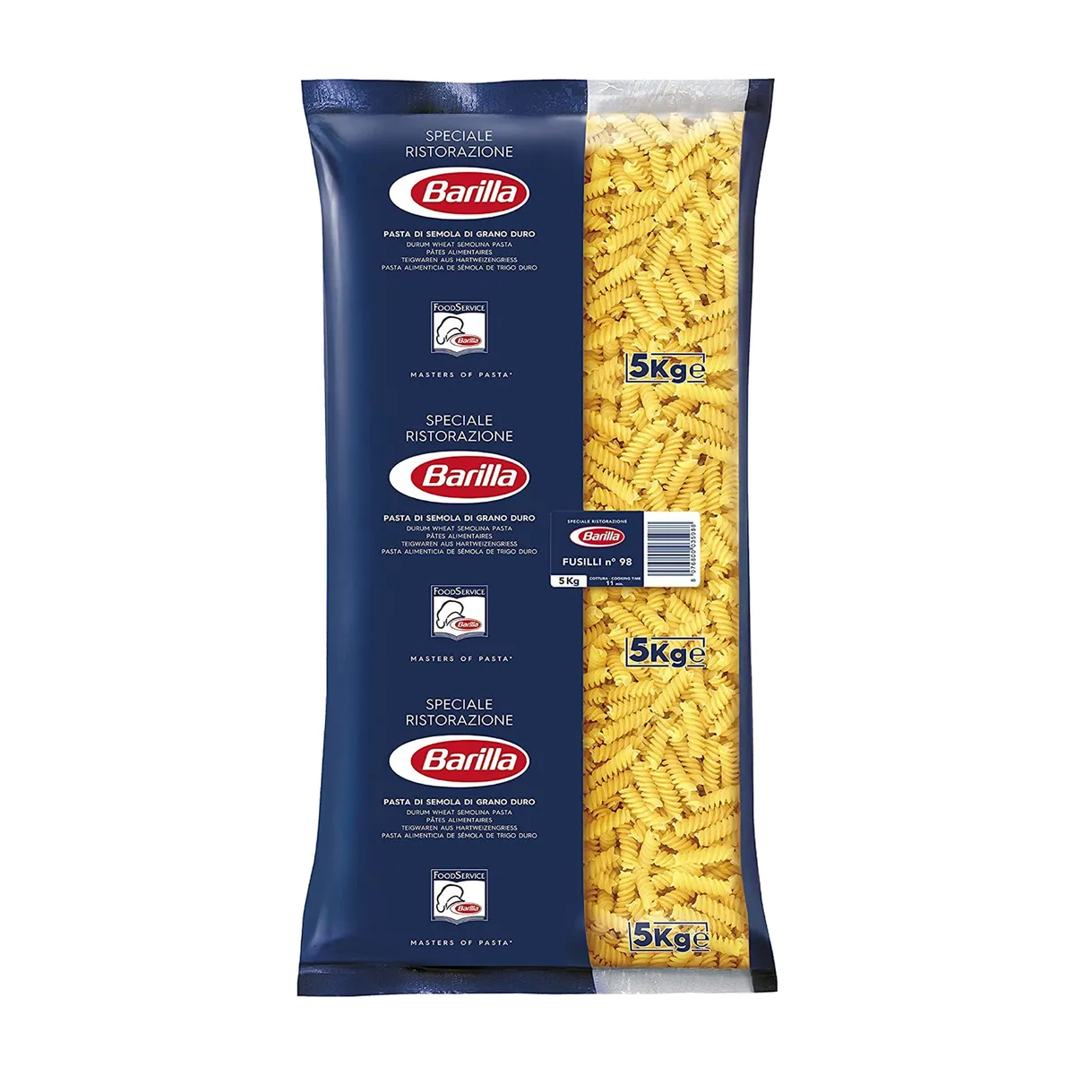 Barilla Pasta di Semola Fusilli 3x5kg, producto de Spiga Impex