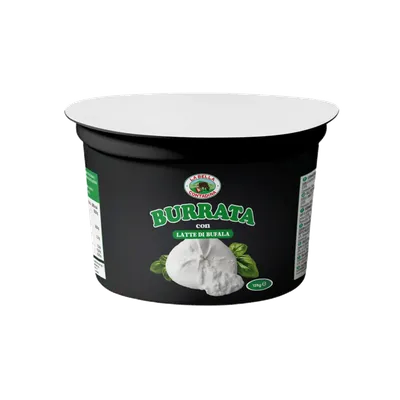 Burrata di buffala vasetto 8x125gr, producto de Spiga Impex