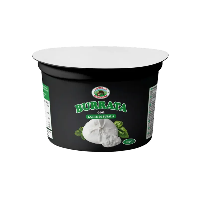 Burrata di buffala vasetto 8x125gr, producto de Spiga Impex