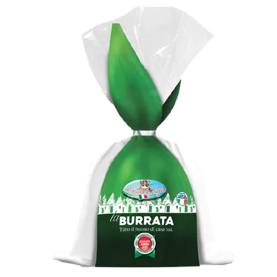 Burrata in foglia vaschetta 8x250g, producto de Spiga Impex