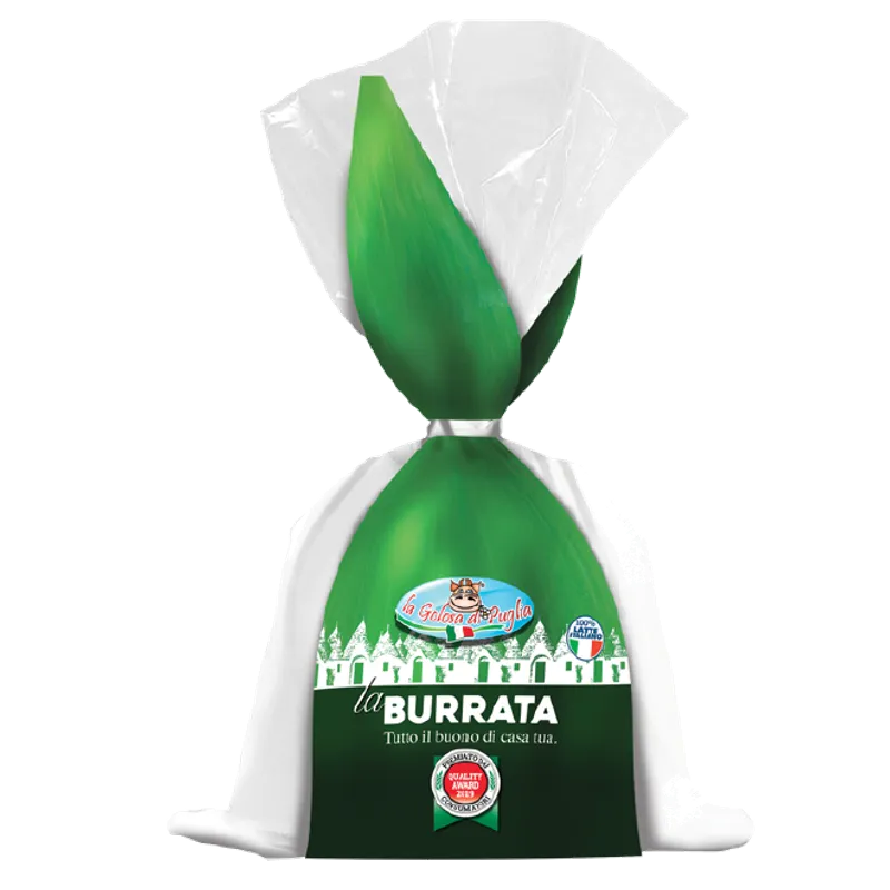 Burrata in foglia vaschetta 8x250g, producto de Spiga Impex