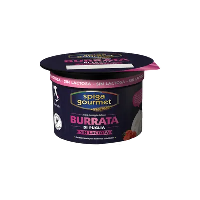 Burrata Sin Lactosa SPIGA GOURMET 4x125g, producto de Spiga Impex