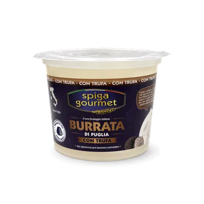 Burrata tartufo Spiga Gourmet 6x125g, producto de Spiga Impex