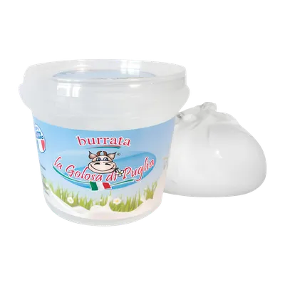 Burrata vasetto "LA GOLOSA" 4x200g, producto de Spiga Impex