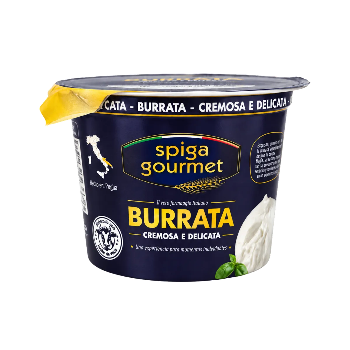 Burrata vasetto SPIGA Gourmet 4x125g, producto de Spiga Impex