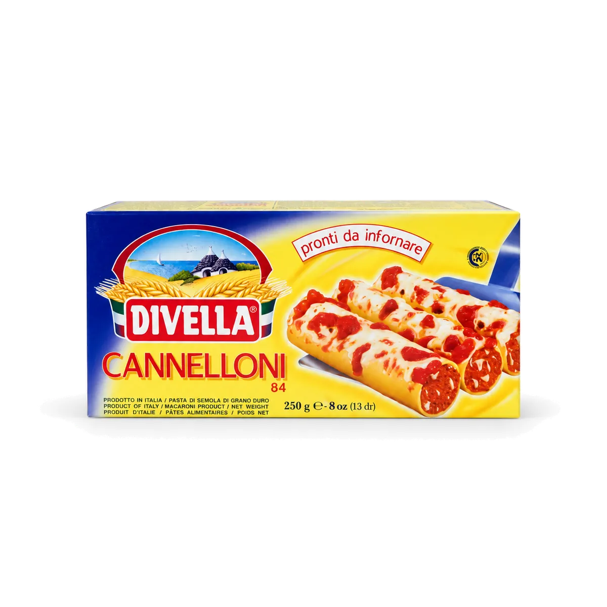 Canneloni nª 84 Divella 24x250g, producto de Spiga Impex