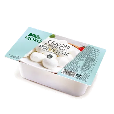 Ciliegini di Mozzarella Vaschetta 2x1kg10g, producto de Spiga Impex