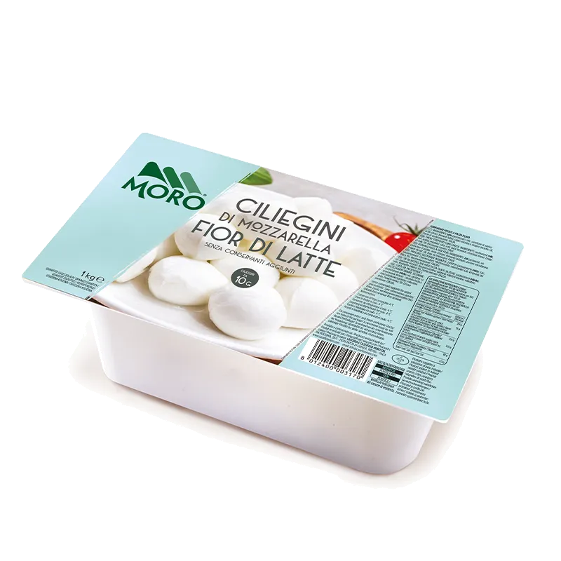 Ciliegini di Mozzarella Vaschetta 2x1kg10g, producto de Spiga Impex