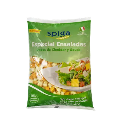 Dados queso Cheddar y Gouda 6x1kg, producto de Spiga Impex