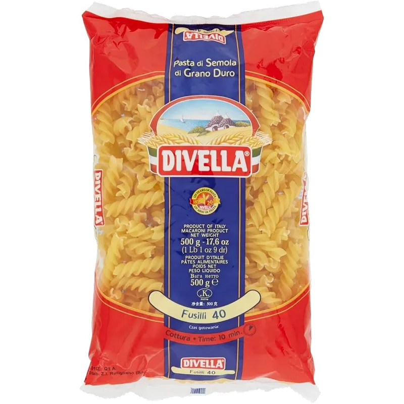 Fusilli nº40 Divella 24x500g, producto de Spiga Impex