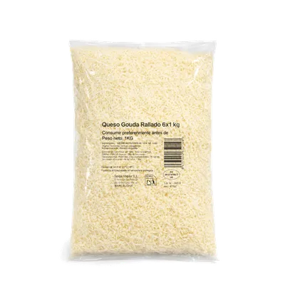 Queso Gouda rallado 6x1kg, producto de Spiga Impex