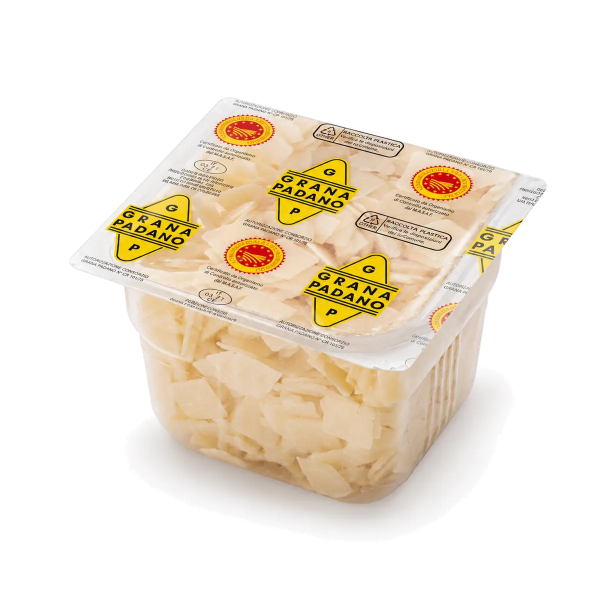 Grana Padano DOP en escamas 500 g, producto de Spiga Impex