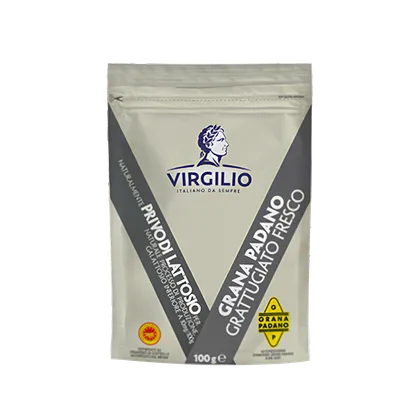 Grana Padano Grattugiato Virgilio 15x100g, producto de Spiga Impex