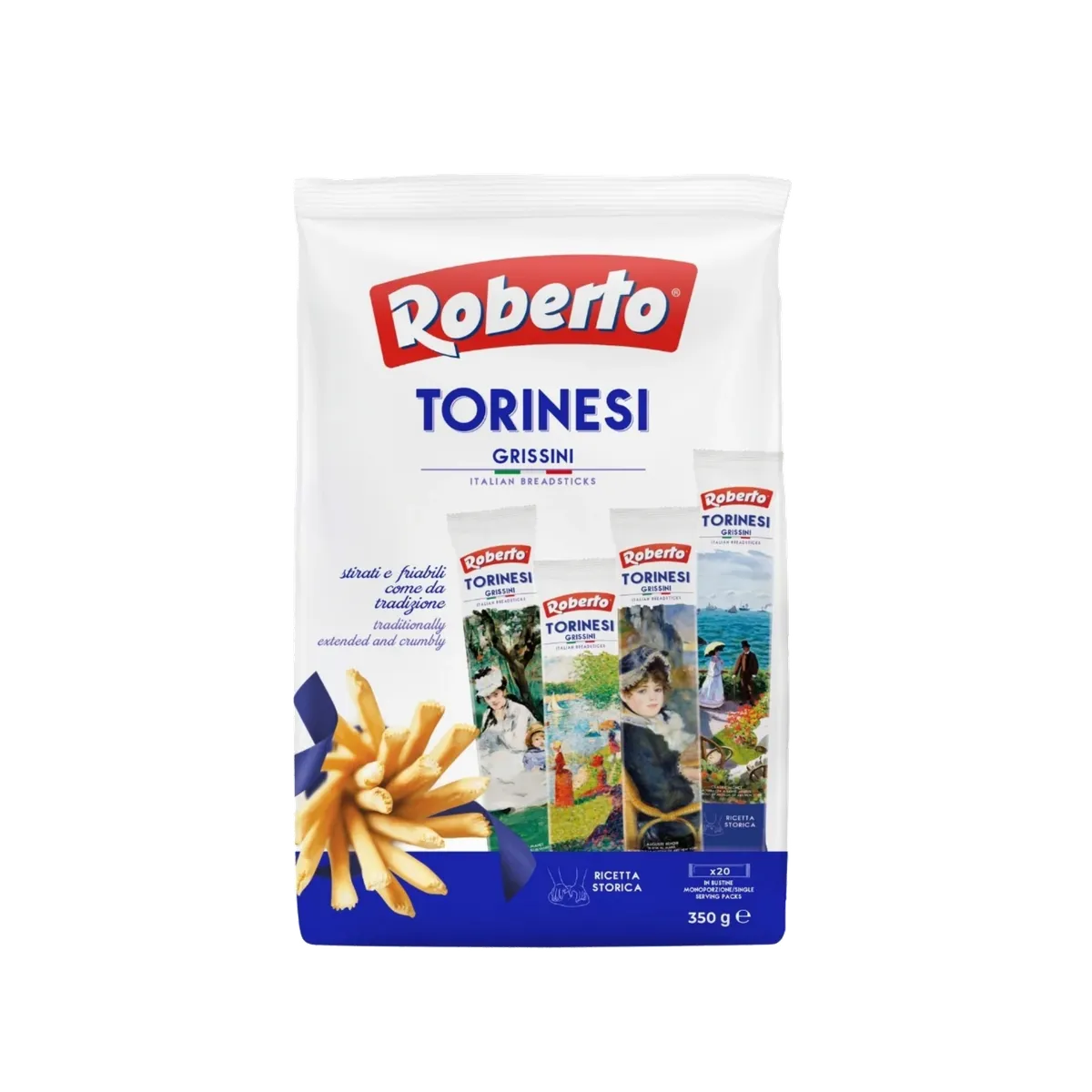 Grissini Torinesi Roberto 10 x 350 g, producto de Spiga Impex