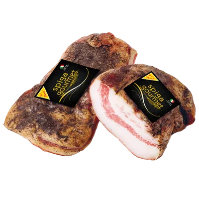 Guanciale al pepe 10x1,250kg, producto de Spiga Impex