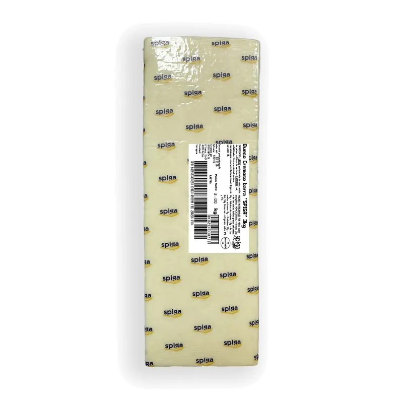 Queso Cremoso barra "SPIGA" 4x3kg, producto de Spiga Impex