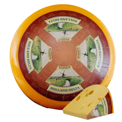 Queso maasdam 45% m.g.e.s 12kg, producto de Spiga Impex