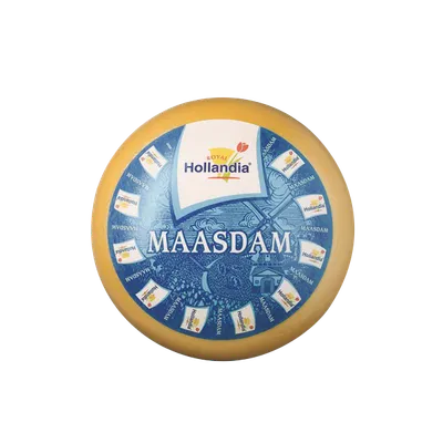 Queso maasdam 45% m.g.e.s 12kg, producto de Spiga Impex