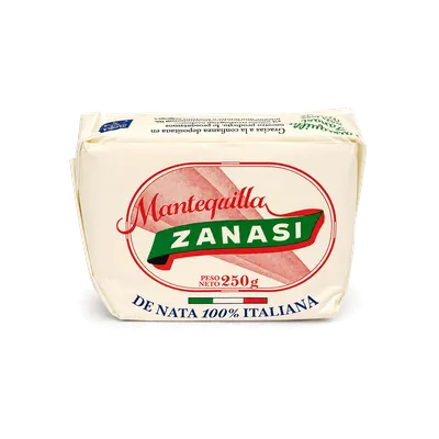 Mantequilla italiana Zanasi 20x250g, producto de Spiga Impex