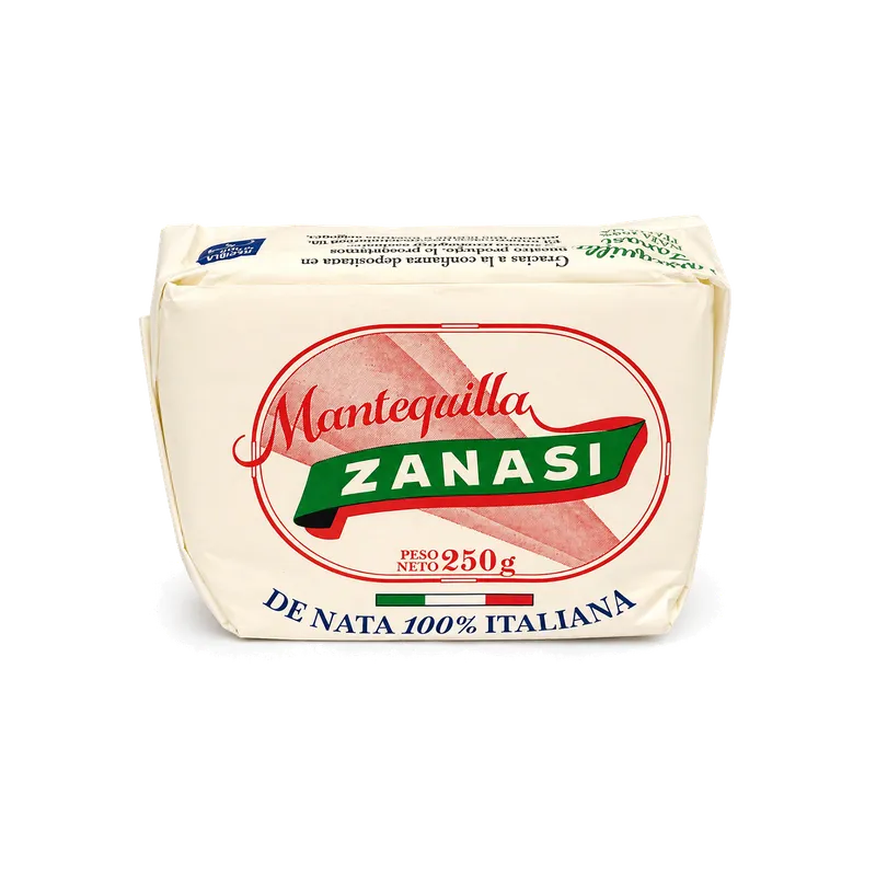 Mantequilla italiana Zanasi 20x250g, producto de Spiga Impex