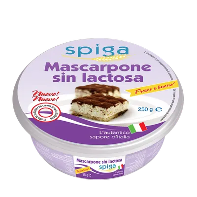 Mascarpone Sin Lactosa Spiga 250g, producto de Spiga Impex