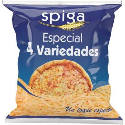 Mix rallado 4 variedades 10x500g, producto de Spiga Impex