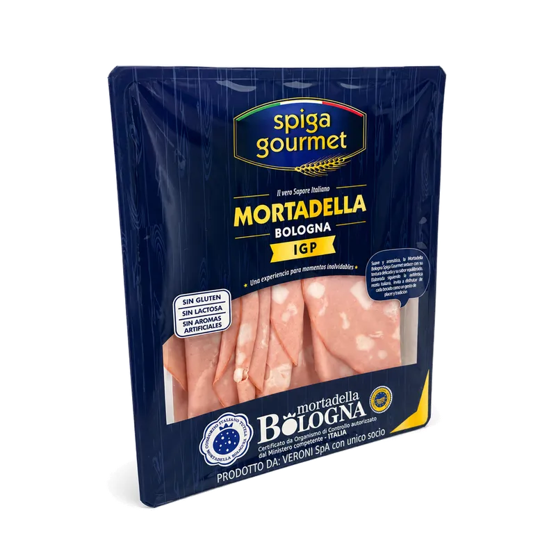 Mortadella di Bologna IGP 'Spiga Gourmet' 10x150g, producto de Spiga Impex