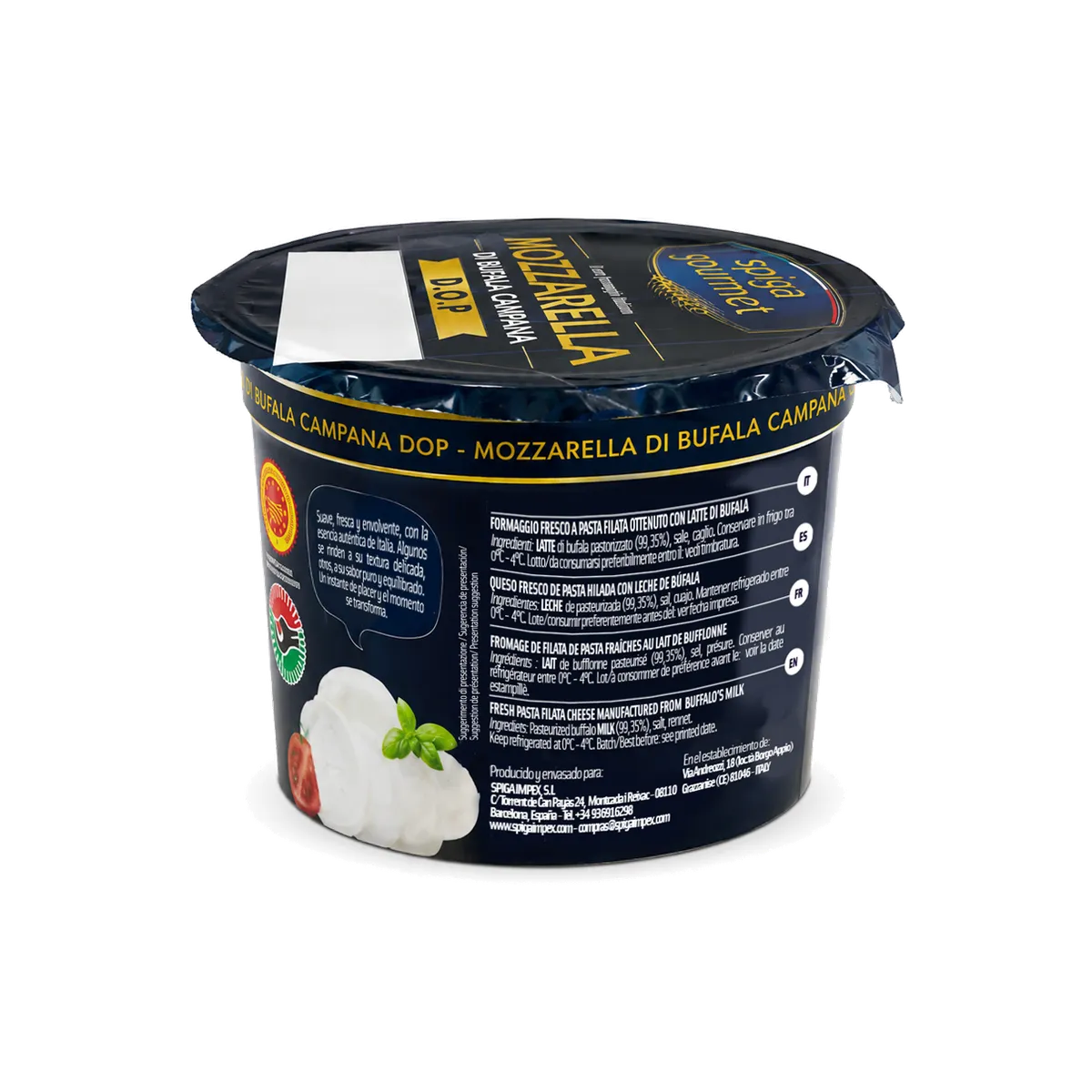Mozzarella di Bufala Campana DOP Spiga Gourmet 125 g, otra vista