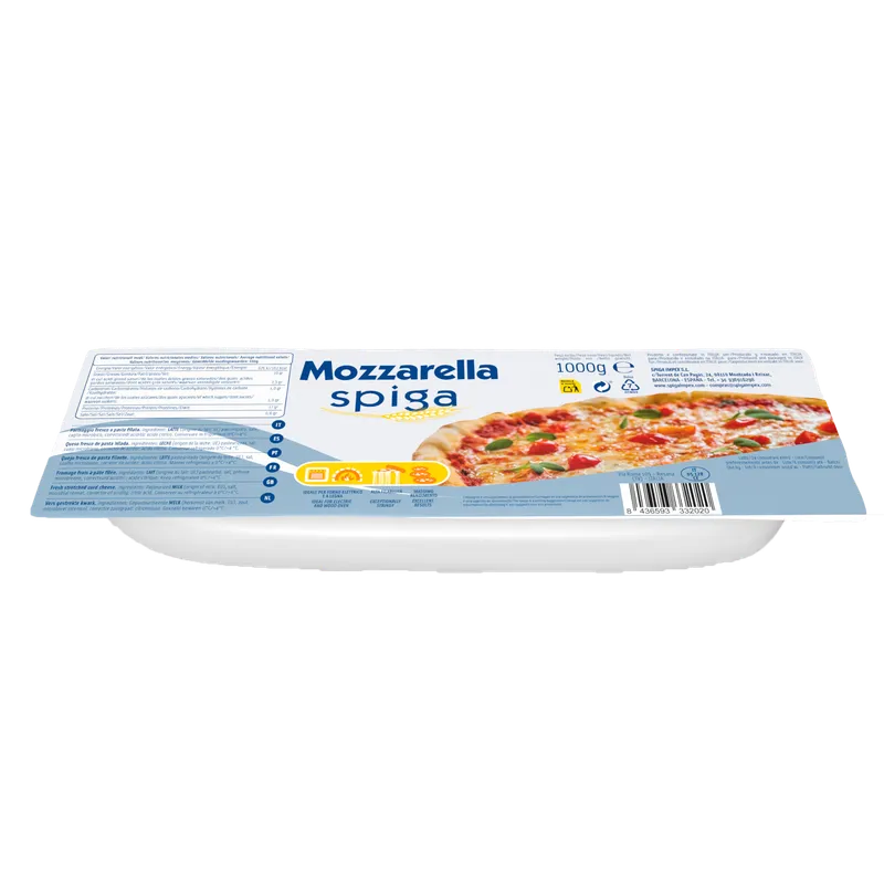 Mozzarella barra Filone "SPIGA" 5x1kg, producto de Spiga Impex