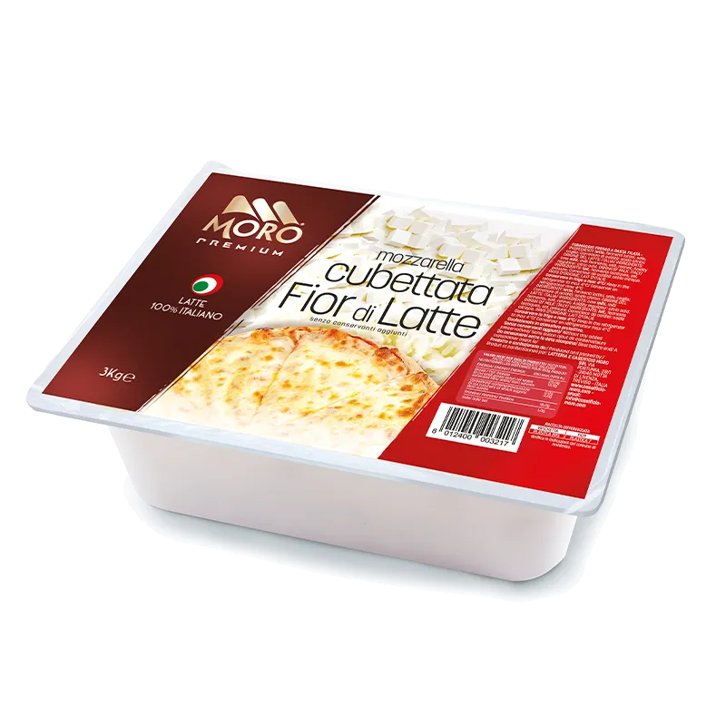 Mozzarella Fior di Latte Cubetti IT Moro 4x3kg, producto de Spiga Impex