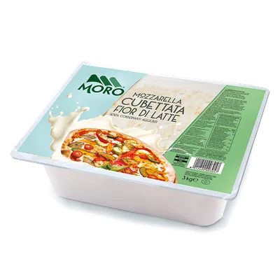 Mozzarella Fior di Latte Cubetti UE Moro 4x3kg, producto de Spiga Impex