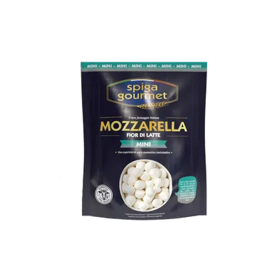 Mozzarella Fior Di Latte mini SPIGA GOURMET 8x100g, producto de Spiga Impex