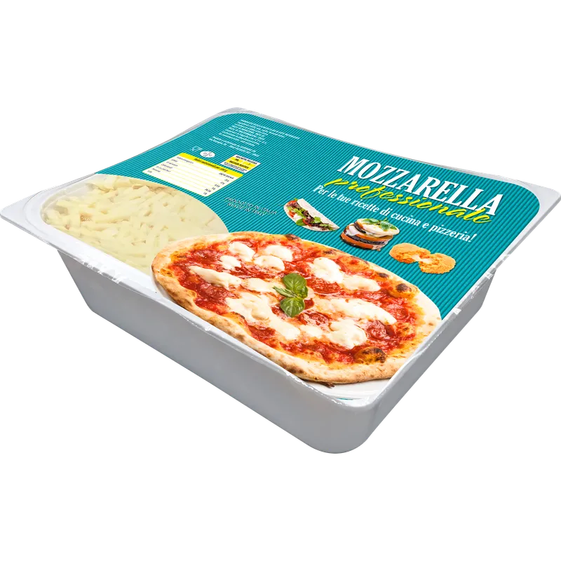 Mozz. Julienne vaschetta Professionale 2x2,5kg, producto de Spiga Impex
