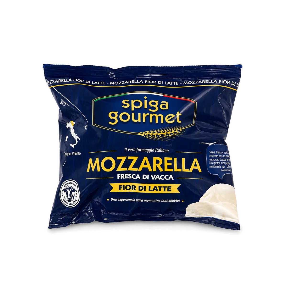 Mozzarella Fior Di Latte SPIGA GOURMET 8x125g, producto de Spiga Impex