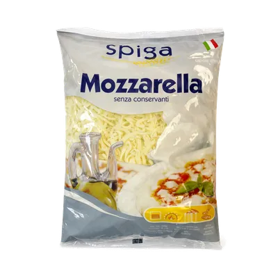 Mozzarella “SPIGA EXCELLENCE” Rallada 6x1kg, producto de Spiga Impex