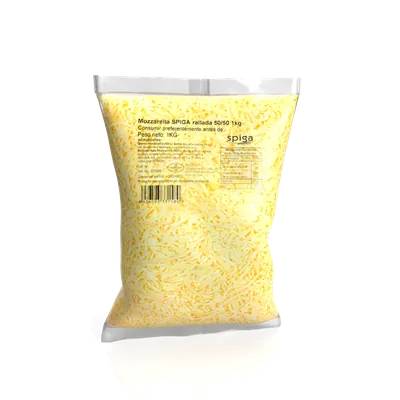 Mozzarella SPIGA rallada 5050 6x1kg, producto de Spiga Impex