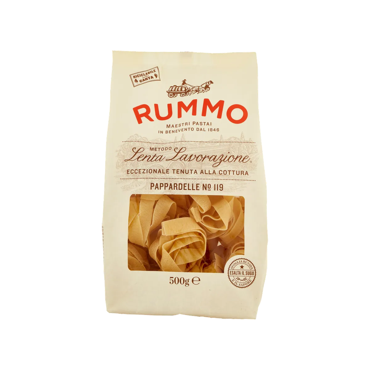 Pappardelle all'uovo nº101 Rummo 12x250g, producto de Spiga Impex