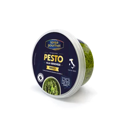Pesto de Albahaca SPIGA GOURMET 6x130g, producto de Spiga Impex