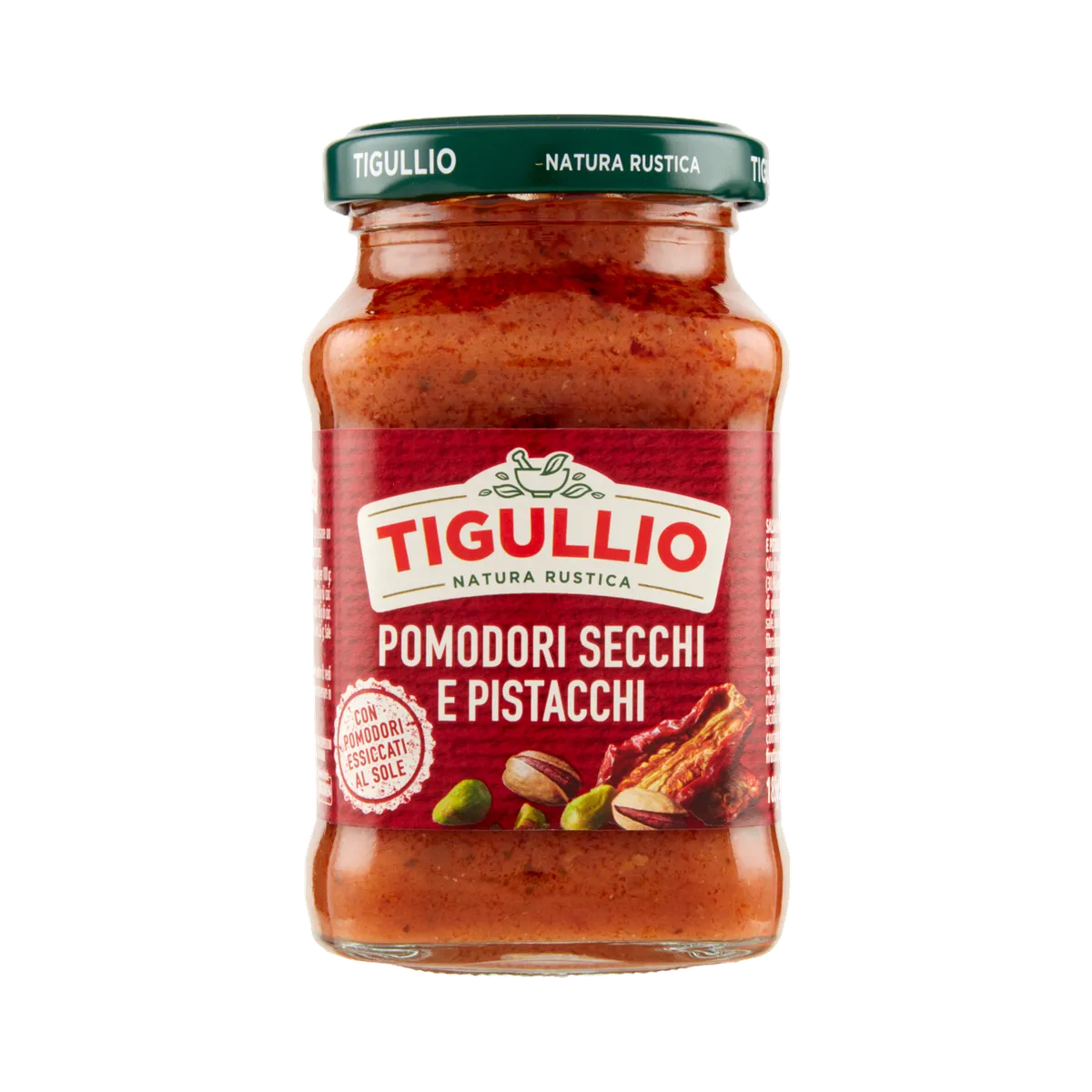 Pesto Pomodori Secchi e Pistacchi Tigullio 12x190g, producto de Spiga Impex