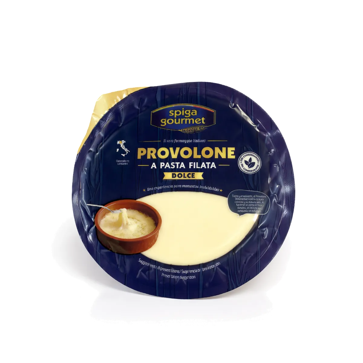 Provolone dolce SPIGA porciones 10x200g, producto de Spiga Impex