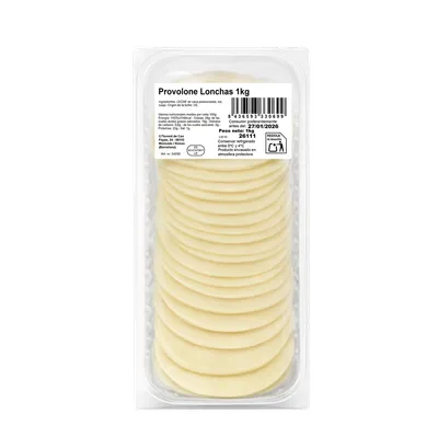 Provolone lonchas (50x20g) 6x1kg, producto de Spiga Impex