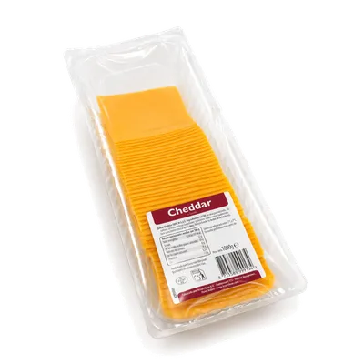 Queso Cheddar Rojo Lonchas 6x1kg, otra vista
