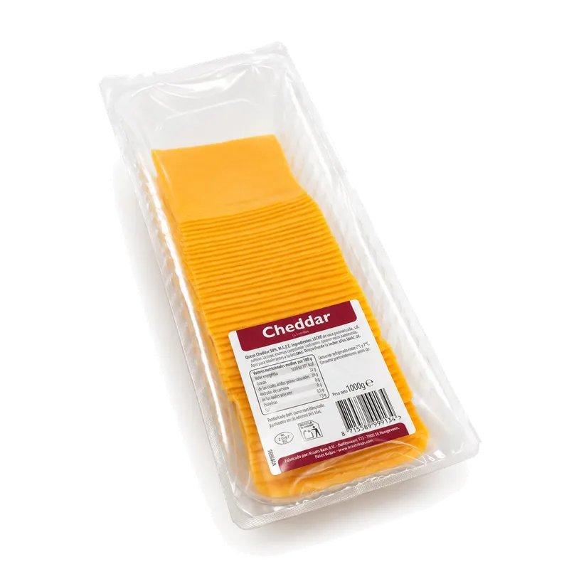 Queso Cheddar Rojo Lonchas 6x1kg, otra vista