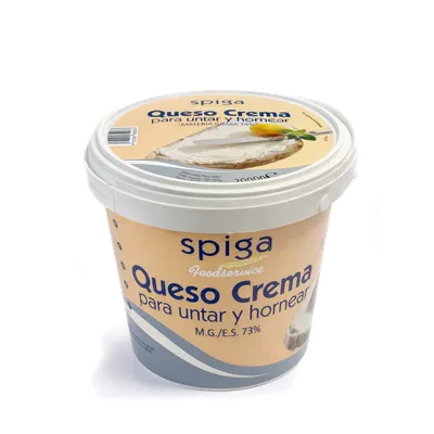 Queso Crema untar y hornear SPIGA 73%M.G.E.S 4x2kg, producto de Spiga Impex