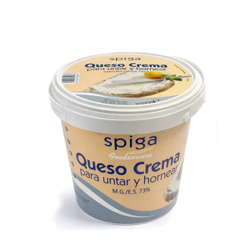 Queso Crema untar y hornear SPIGA 73%M.G.E.S 4x2kg, producto de Spiga Impex