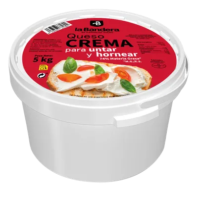 Queso Crema untar y hornear 1x5kg, producto de Spiga Impex