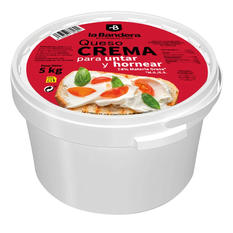 Queso Crema untar y hornear 1x5kg, producto de Spiga Impex