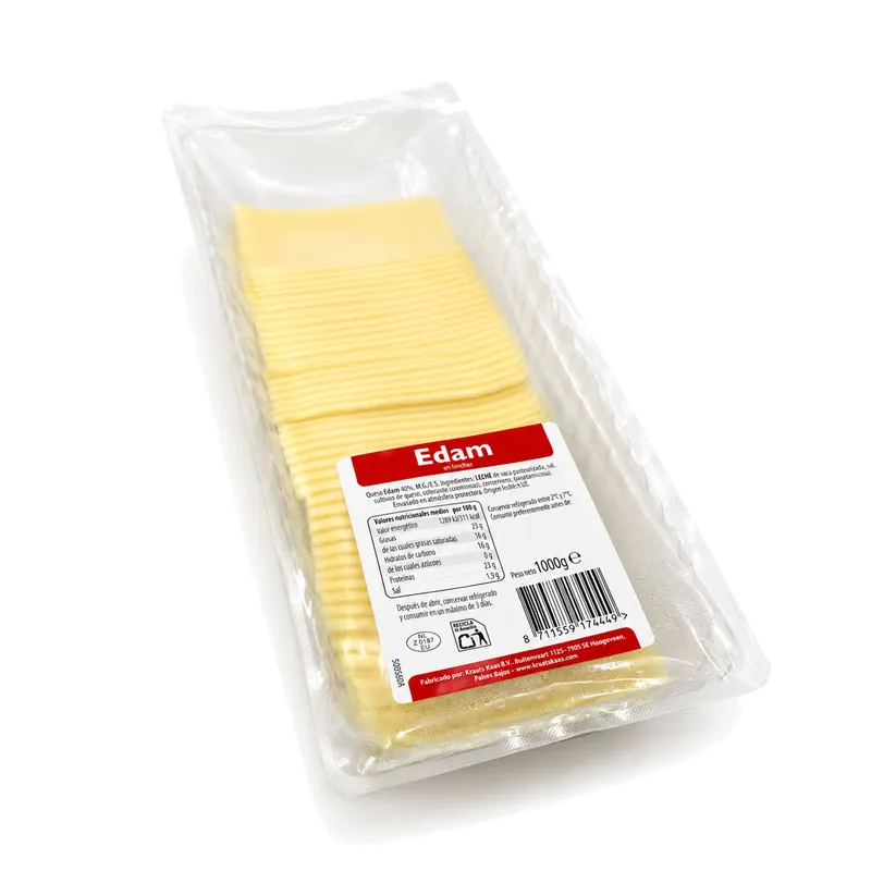 Queso Edam Lonchas 6x1kg, otra vista