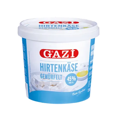 Queso Gazi en salmuera (Feta daditos) 6x1kg, producto de Spiga Impex