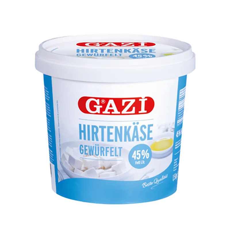 Queso Gazi en salmuera (Feta daditos) 6x1kg, producto de Spiga Impex